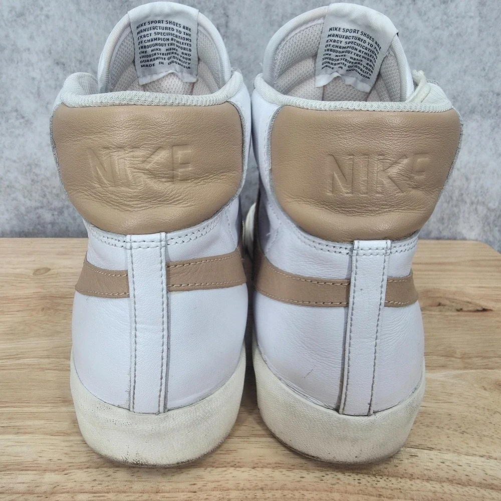 Nike Blazer Mid Premium Sneakers Mens 11 Tan Light Patinal Shoes CU6679-100